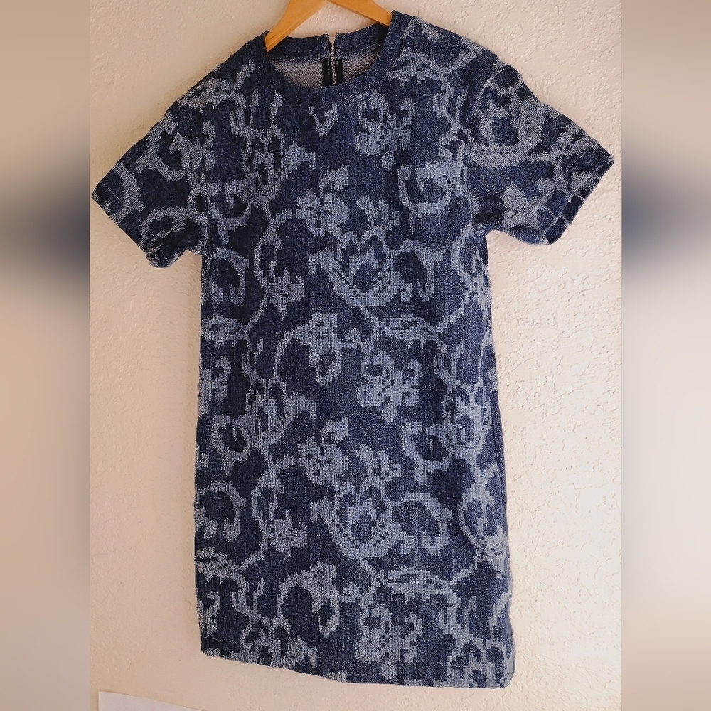 Rag & Bone Blue Patterned Mini Dress - Picture 8 of 12